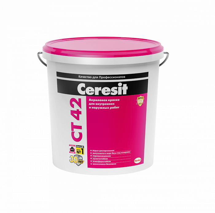 Ceresit Краска СТ 42/гр C/15л акриловая водно-дисперсионная
