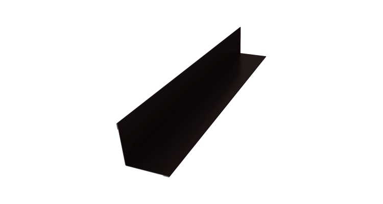Угол внутренний 50х50 0,45 PE с пленкой RAL 9005 черный (3м)