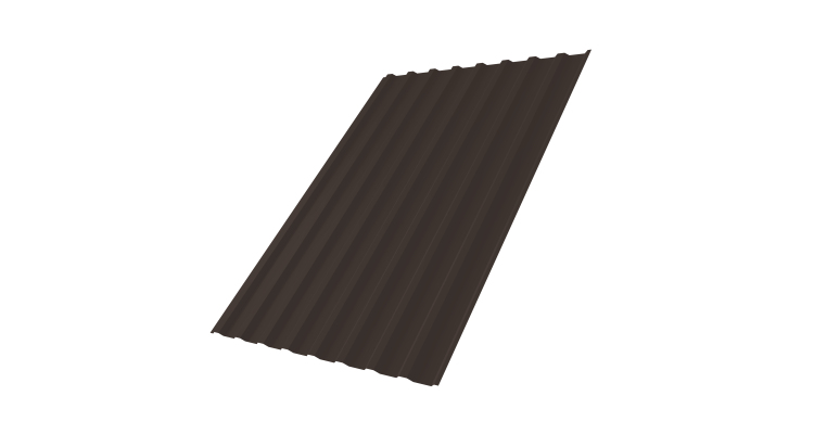 Профнастил С20В GL 0,5 Rooftop Бархат RR 32 темно-коричневый