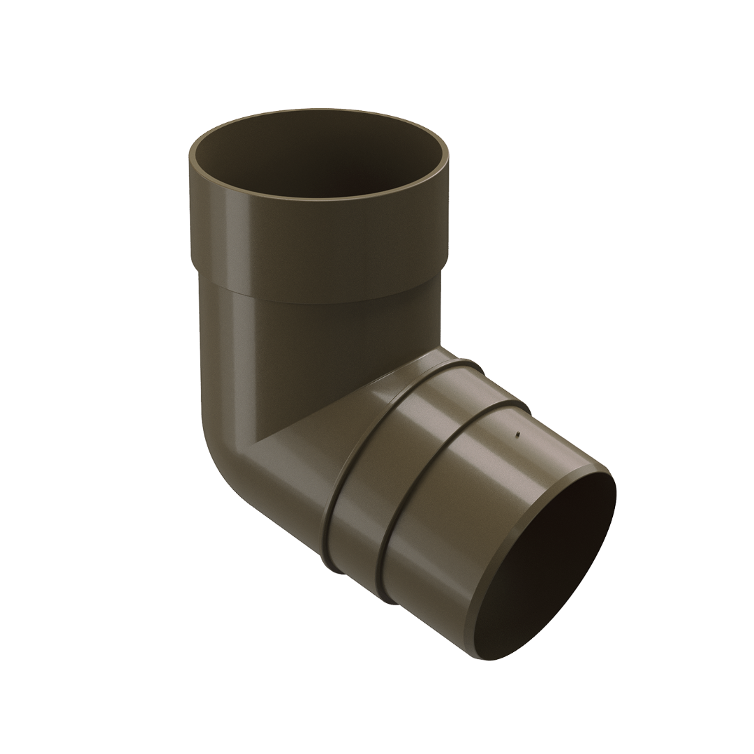 Колено 72˚ для водосточной трубы Premium, каштан