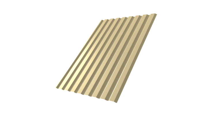 Профнастил С20А 0.7 PE RAL 1014 слоновая кость