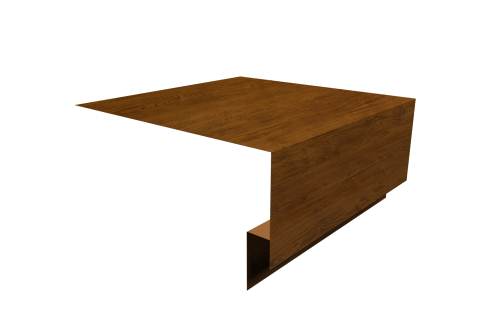 Планка околооконная сложная Блок-хаус new 200х75х27 0,45 Print Elite Golden Wood TwinColor (2м)