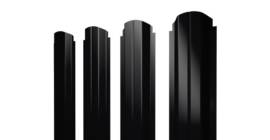 Штакетник П-образный А фигурный 0,5 Satin RAL 9005 черный