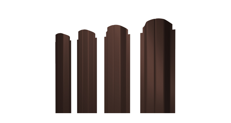 Штакетник П-образный А фигурный 0,4 PE-Double RAL 8017 шоколад