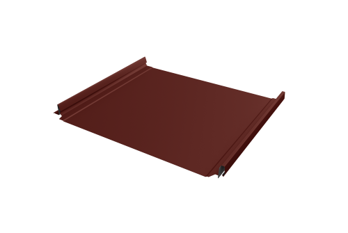 Кликфальц Pro Grand Line 0,5 Satin с пленкой на замках RAL 3009 оксидно-красный