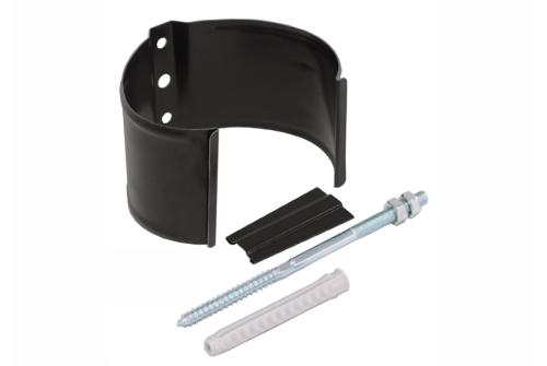 Хомут трубы металлический на камень Grand Line ПВХ темно-коричневый (RR 32)