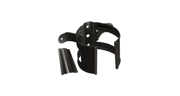 Хомут трубы металлический на дерево Grand Line ПВХ темно-коричневый (RR 32)