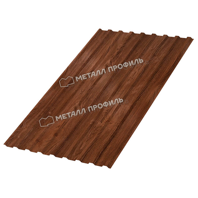 Профилированный лист МП-20x1100-B (ECOSTEEL-01-МореныйДуб-0,5)