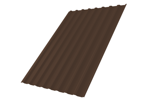 Профнастил С20В 0,45 PE-Double RAL 8017 шоколад
