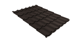 Металлочерепица классик Grand Line 0,45 Drap RR 32 темно-коричневый