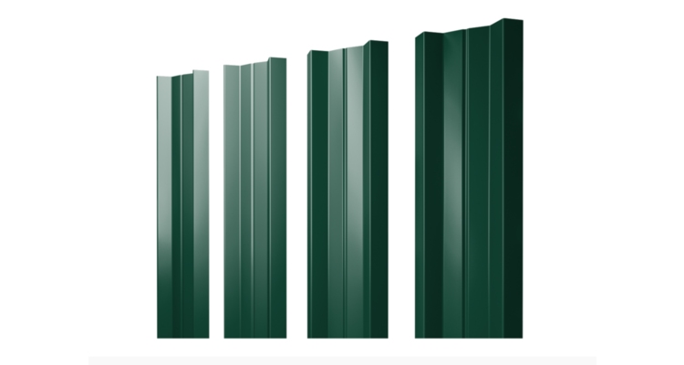 Штакетник М-образный А с прямым резом 0.45 PE-Double RAL 6005 зеленый мох