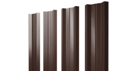 Штакетник М-образный А с прямым резом 0.5 Atlas X RAL 8017 шоколад