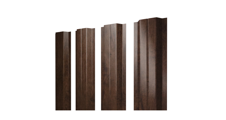 Штакетник П-образный A с прямым резом 0.45 Print Elite Antique Wood TwinColor