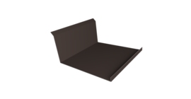 Планка примыкания нижняя 20х122х260х15 0,5 GreenCoat Pural BT с пленкой RR 32 темно-коричневый (2м)