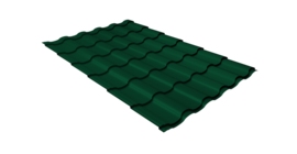 Металлочерепица кредо Grand Line 0,5 Satin Matt RAL 6005 зеленый мох