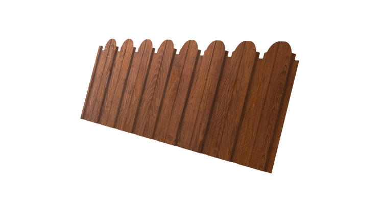 Профнастил C10B фигурный 0.4 Print Premium с пленкой Golden Wood Fresh TwinColor