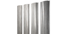 Штакетник Полукруглый Slim с прямым резом 0.45 Print Elite Snow Wood TwinColor