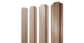 Штакетник Прямоугольный фигурный 0,45 Print Elite Honey Wood TwinColor