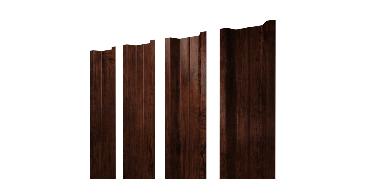 Штакетник П-образный В с прямым резом 0,45 Print Elite Cherry Wood TwinColor