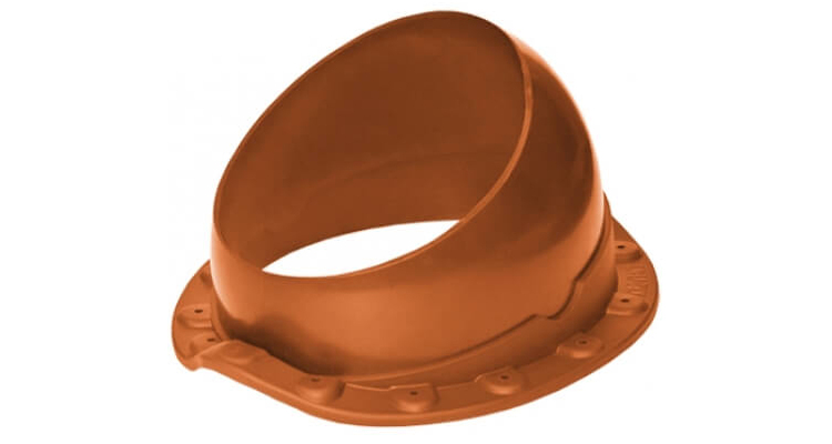 Проходной элемент Krovent Base-VT Wave 125/150 красно-коричневый