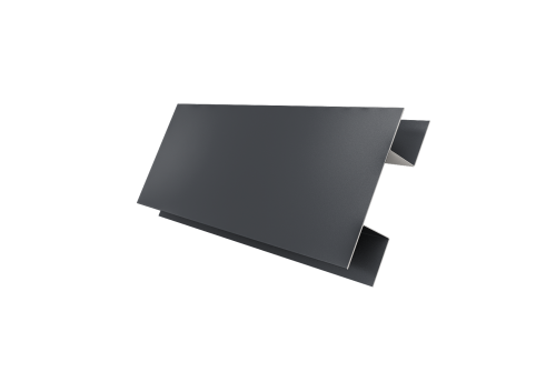 Планка H-образная Блок-хаус new 0,5 Satin с пленкой RAL 7024 мокрый асфальт (3м)