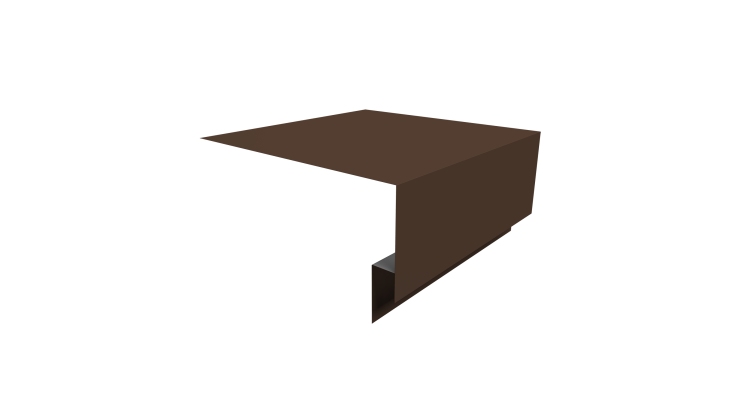 Планка околооконная сложная Блок-хаус new 250х75х27 0,5 Satin Matt RAL 8017 шоколад (3м)