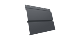 Софит металлический Квадро Брус без перфорации 0,5 Satin Matt с пленкой RAL 7024 мокрый асфальт