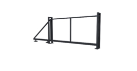 Ворота откатные Жалюзи Texas 2.0х4.0 RAL 7024 без заполнения (ламель 125 мм)