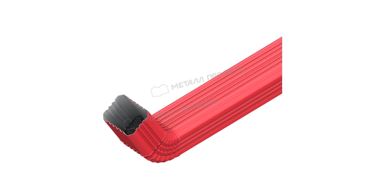 Труба водосточная с коленом Металл Профиль БЮДЖЕТ 76х102х3000 RAL 3011