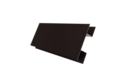 Планка H-образная Экобрус 0,5 Satin с пленкой RAL 9005 черный (3м)