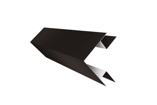 Планка угла внешнего сложного Экобрус Grand Line 0,5 Satin с пленкой RR 32 темно-коричневый (2м)