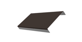 Ламель обратная 150 забора жалюзи Texas 0.45 Drap TR с пленкой RR 32 темно-коричневый