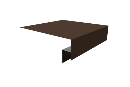 Планка околооконная сложная Экобрус Grand Line 200х50х25 0,45 PE с пленкой RAL 8017 шоколад (3м)