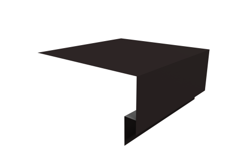 Планка околооконная сложная Экобрус Grand Line 200х75х25 0,5 Satin с пленкой RAL 9005 черный (3м)