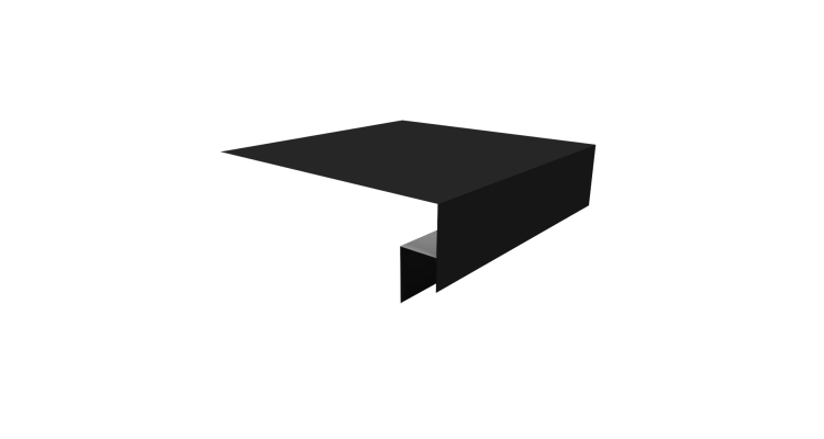 Планка околооконная сложная Экобрус Grand Line 250х50х25 0,5 Drap RAL 9005 черный (2м)