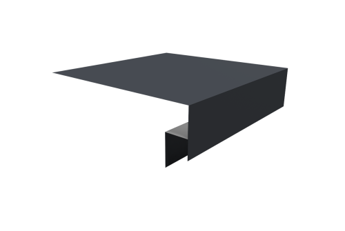 Планка околооконная сложная Экобрус Grand Line 250х50х25 0,5 Drap TX RAL 7024 мокрый асфальт (3м)