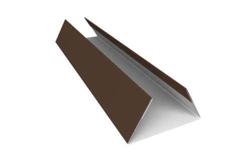 Планка стыковочная составная нижняя 0,45 Drap TR RAL 8017 шоколад (2м)