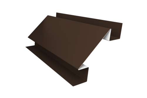 Угол внутренний сложный 75мм 0,5 Satin с пленкой RAL 8017 шоколад (2м)