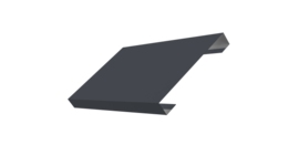 Ламель лицевая 150 забора жалюзи Texas стартовая/финишная для калиток и ворот 0.45 Drap TX RAL 7024 мокрый асфальт