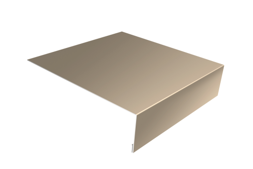 Планка лобовая/околооконная простая 190х50 0,45 Drap TX RAL 1015 светлая слоновая кость (3м)