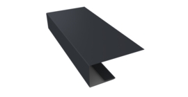 J-Профиль 18мм 0,5 Satin с пленкой RAL 7024 мокрый асфальт (2м)