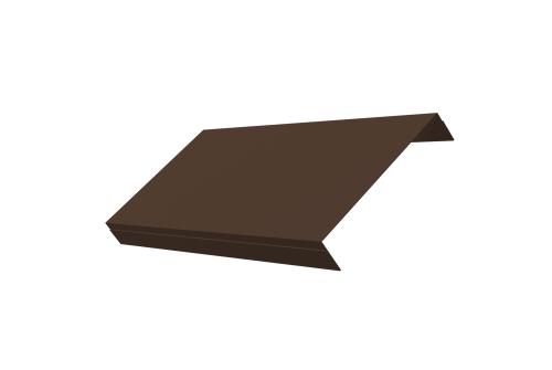 Ламель обратная 150 забора жалюзи Texas стартовая/финишная для калиток и ворот 0,45 Drap-double TX RAL 8017 шоколад