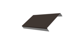 Ламель обратная 150 забора жалюзи Texas стартовая/финишная для калиток и ворот 0,5 Drap TX RR 32 темно-коричневый