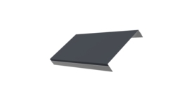 Ламель обратная 150 забора жалюзи Texas стартовая/финишная для калиток и ворот 0,5 Atlas X с пленкой RAL 7024 мокрый асфальт