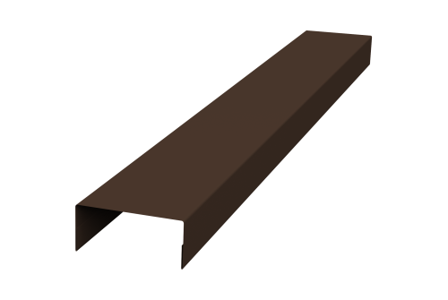 Крышка 45х20 жалюзи Texas 0,7 PE RAL 8017 шоколад (3м)