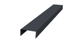 Крышка 45х20 жалюзи Texas 0,45 PE-Double RAL 7024 мокрый асфальт (2м)