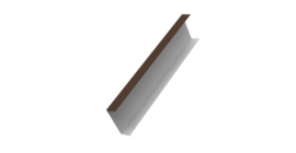 Декоративная накладка на столб универсальная 60х60 для забора жалюзи 0,45 Drap TX RAL 8017 шоколад (2м)