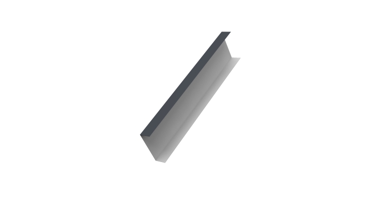 Декоративная накладка на столб универсальная 60х60 для забора жалюзи 0,45 Drap TX RAL 7024 мокрый асфальт (3м)