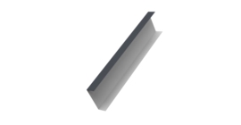 Декоративная накладка на столб универсальная 62х55 для забора жалюзи 0,45 Drap TR RAL 7024 мокрый асфальт (2,5м)