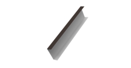 Декоративная накладка на столб универсальная 62х55 для забора жалюзи 0,5 Atlas X RR 32 темно-коричневый (1,8м)